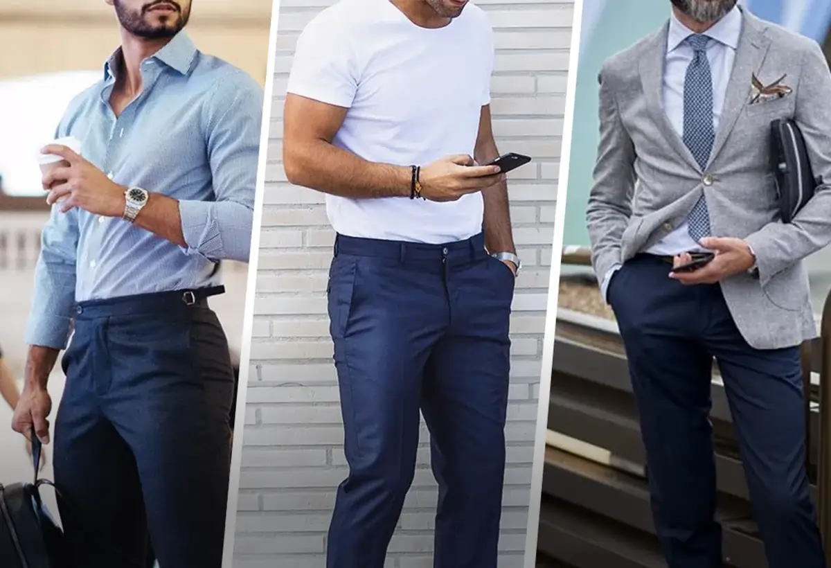 Calça Azul Marinho e Camisas Claras para Homens: Combinações Estilosas