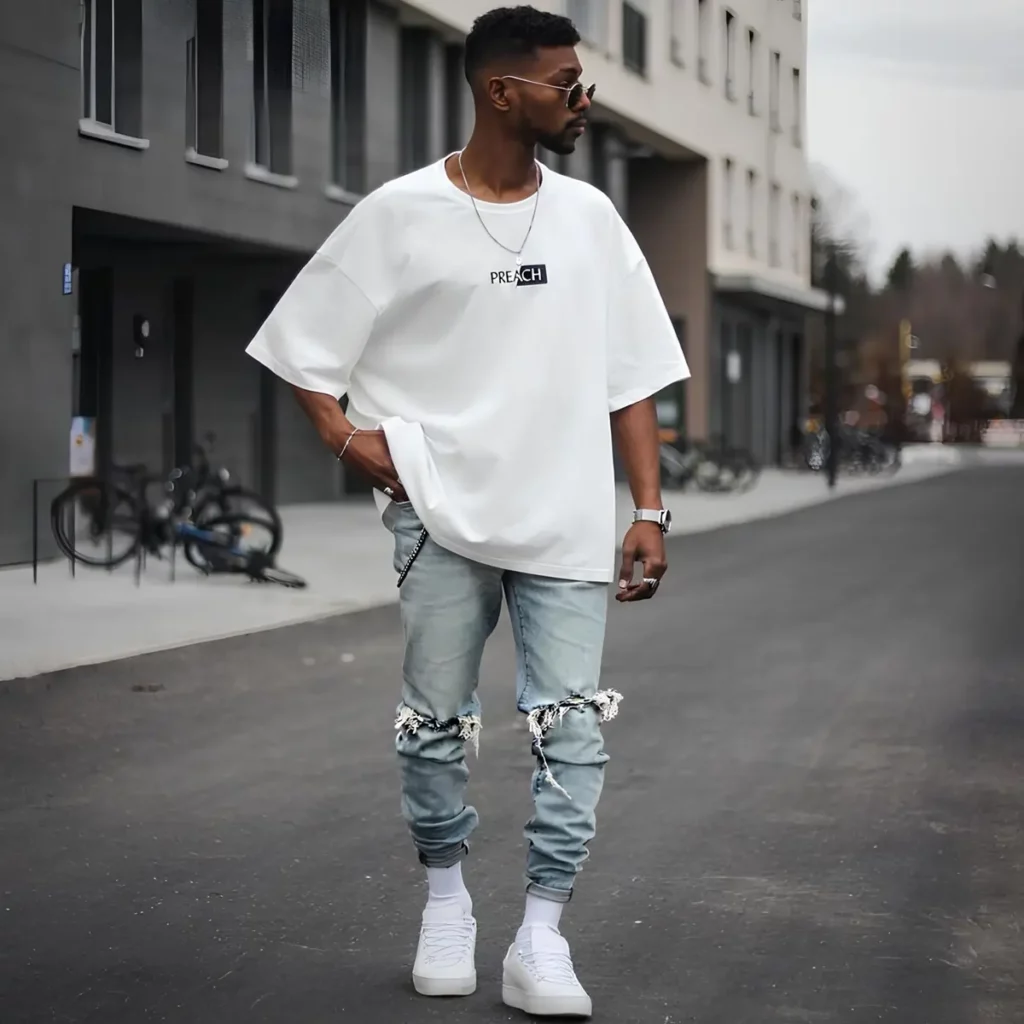 camisa oversized masculina branca