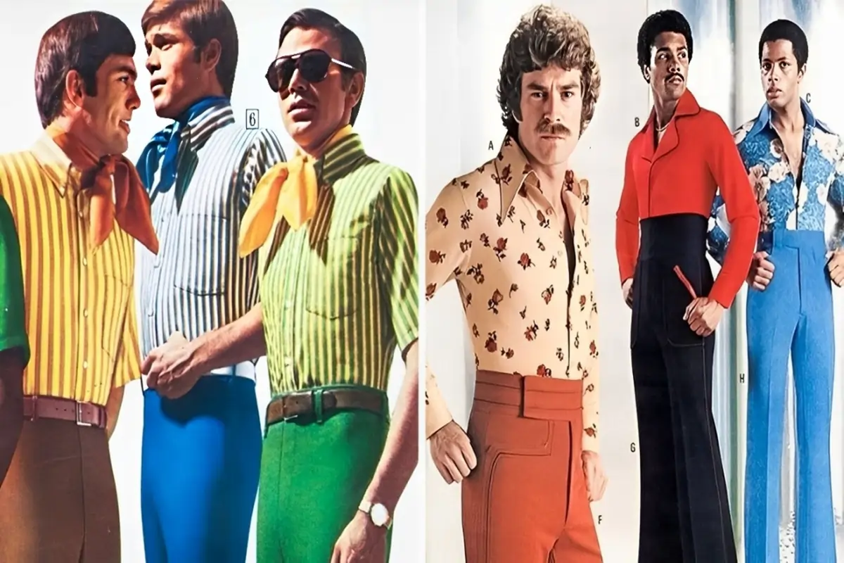 Estampas Geométricas e Coloridas: Camisas Masculinas dos Anos 70 em Alta