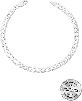 Pulseira Masculina Grumet em Prata 925 Original 21cm