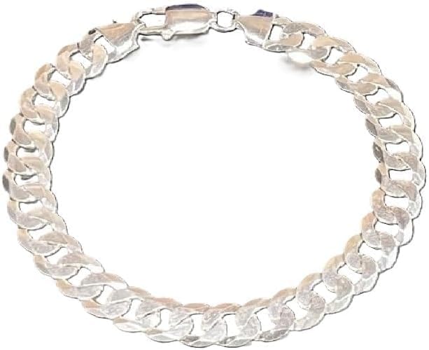 Pulseira banhada a prata grumet 6mm