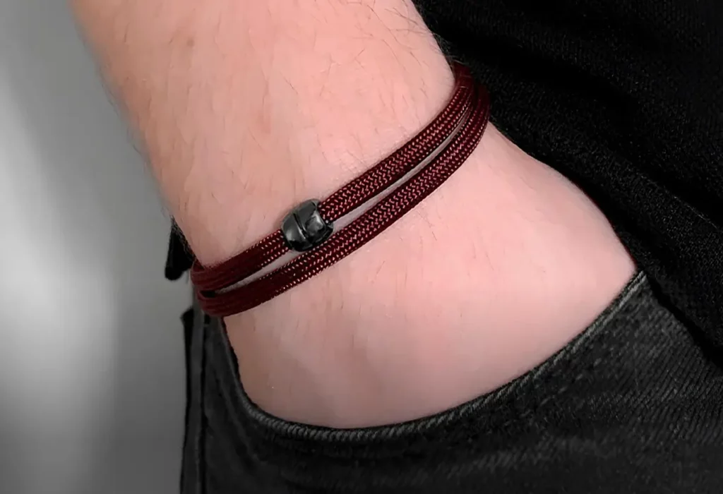 pulseira-masculina-corda-vermelho-nylon 2