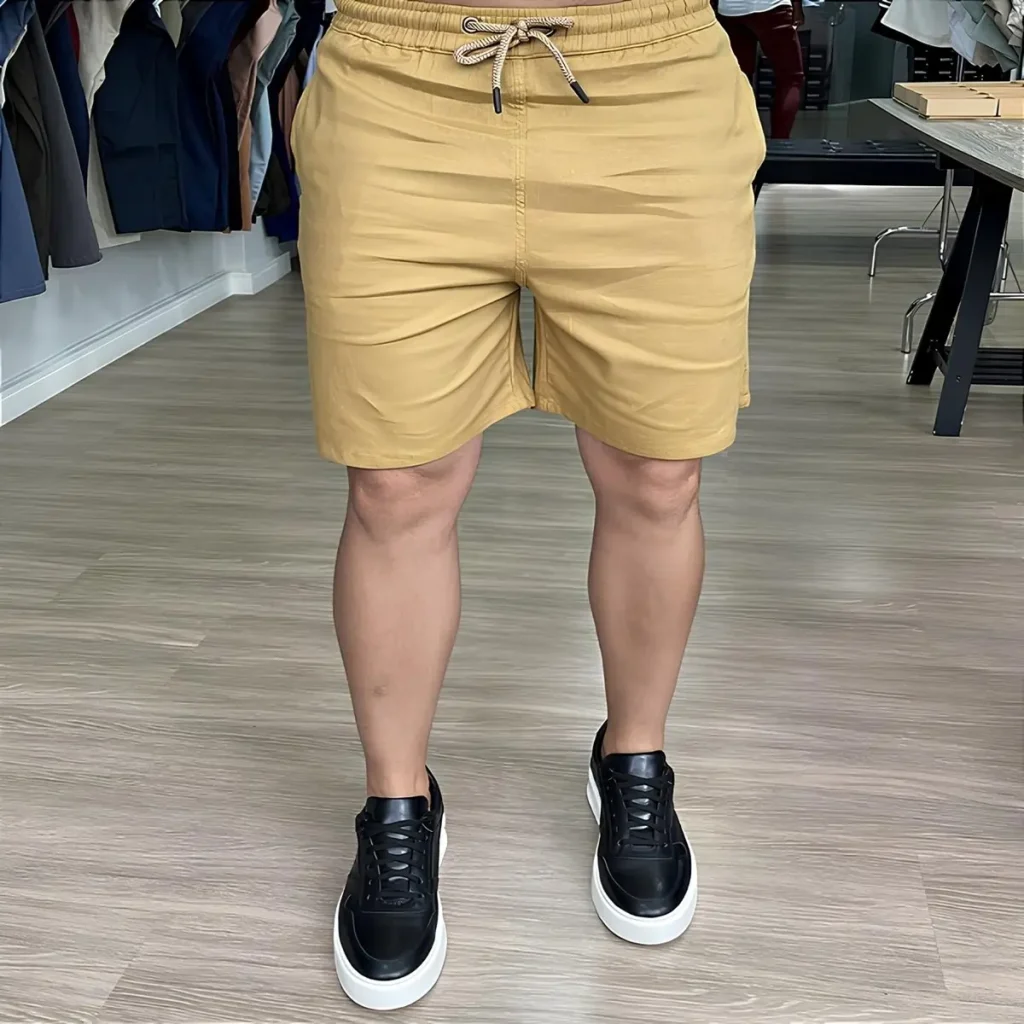 shorts de linho masculin o preto