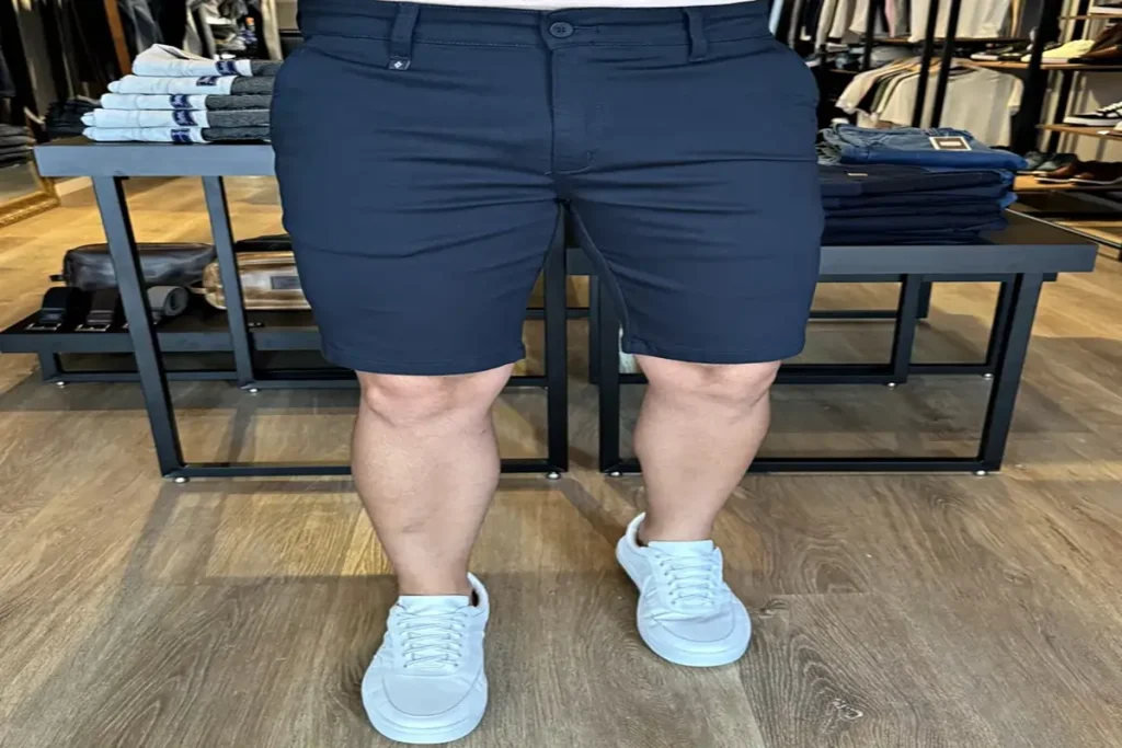 Bermuda De Sarja Masculina Slim Color Alfaiataria Sport Fino